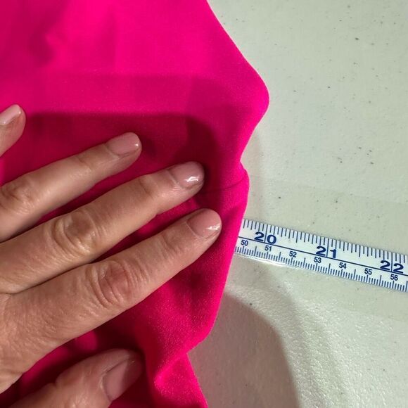 NWT RACHEL Rachel Roy One Shoulder Dress Pink Sizzle XL Elegant Party Cocktail - Picture 9 of 12